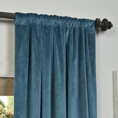 Anrey Velvet Solid Blackout Thermal Rod Pocket Single Curtain Panel - Image 0