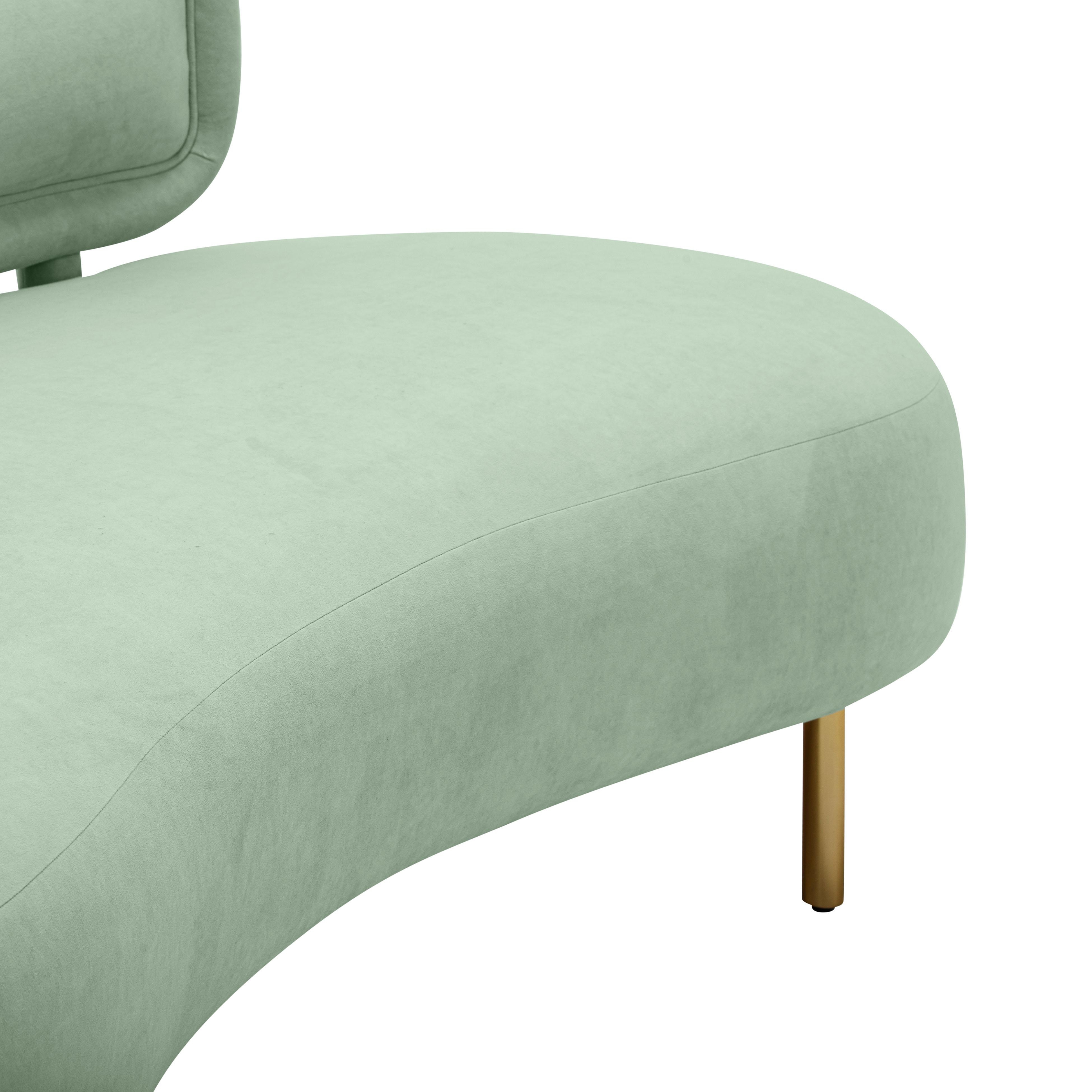 Tischa Mint Green Velvet Sofa - Image 6
