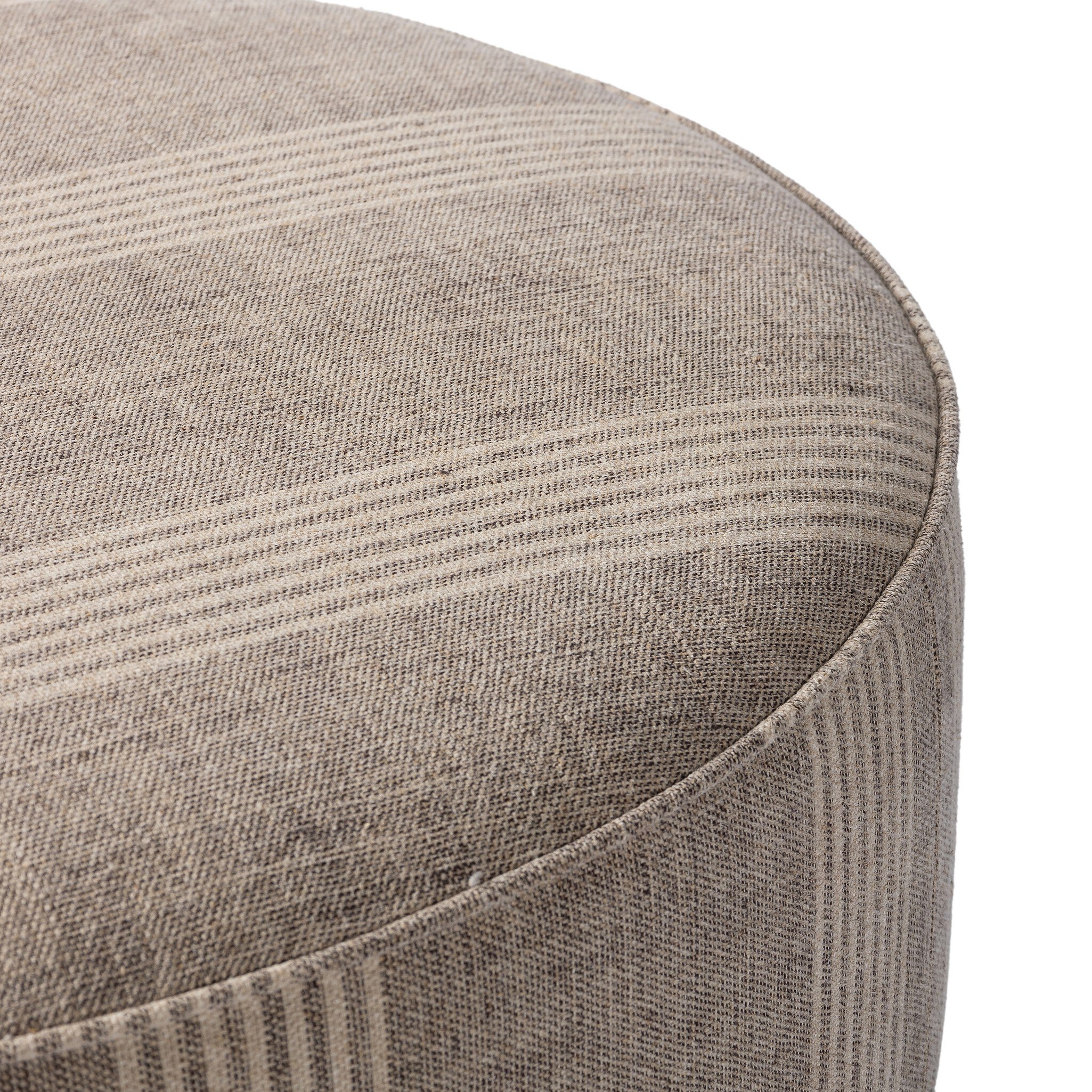 Sinclair Large Round Ottoman - Manchester Flint - Image 5