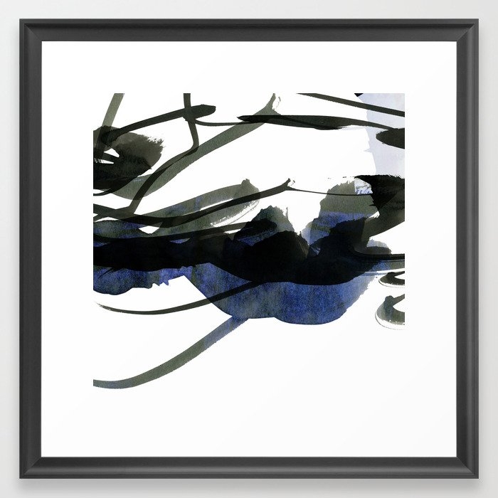 Gestural Abstraction Framed Art Print by Iris Lehnhardt - Scoop Black - Medium(Gallery) 20" x 20"-22x22 - Image 0