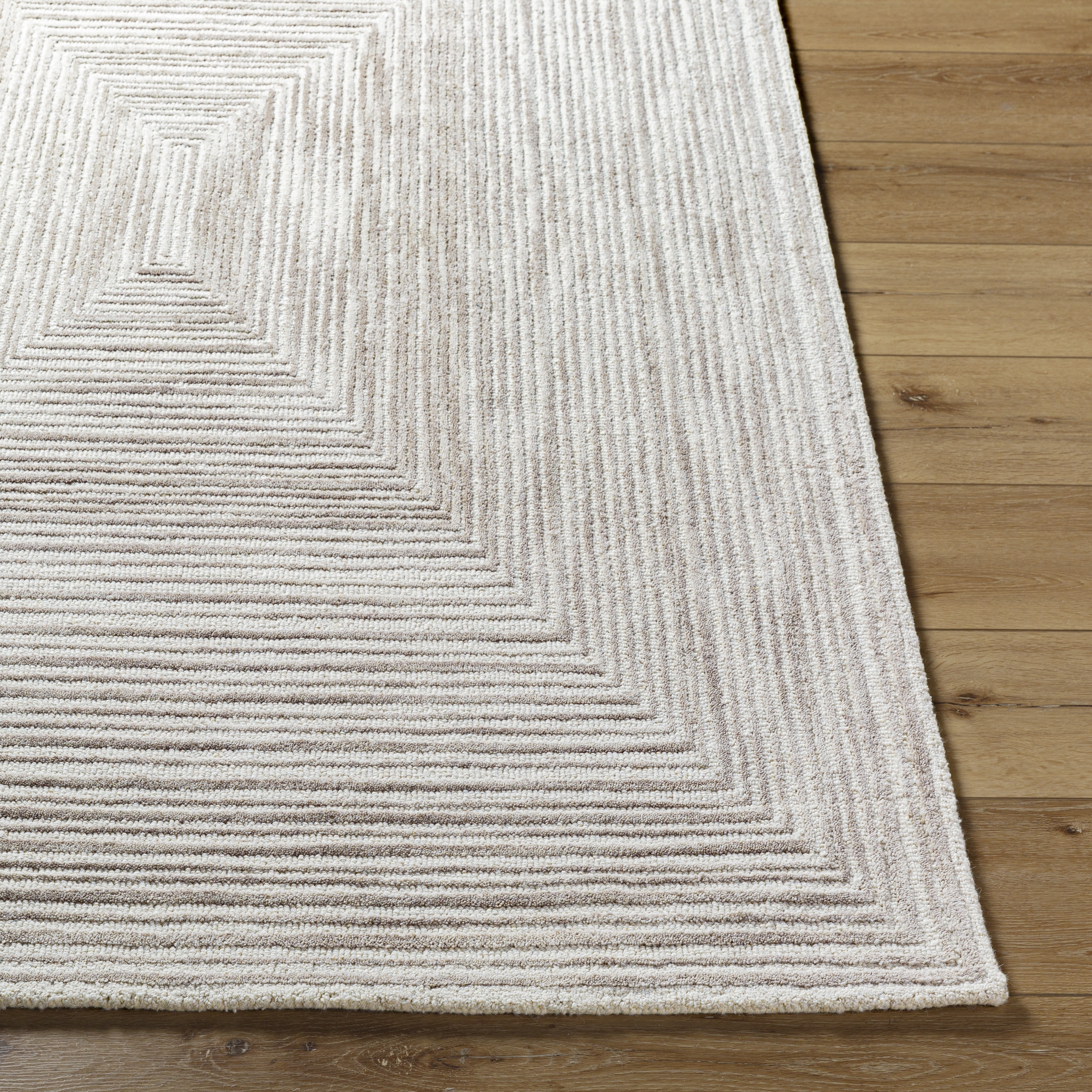 Rize Beige Indoor 6' x 9' Handmade Rug - Image 2