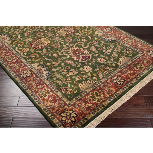Taj Mahal Brown Indoor 8' x 8' Handmade Rug - Image 1