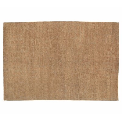 Abstract Hand-Knotted Wool Brown Area Rug - Image 0