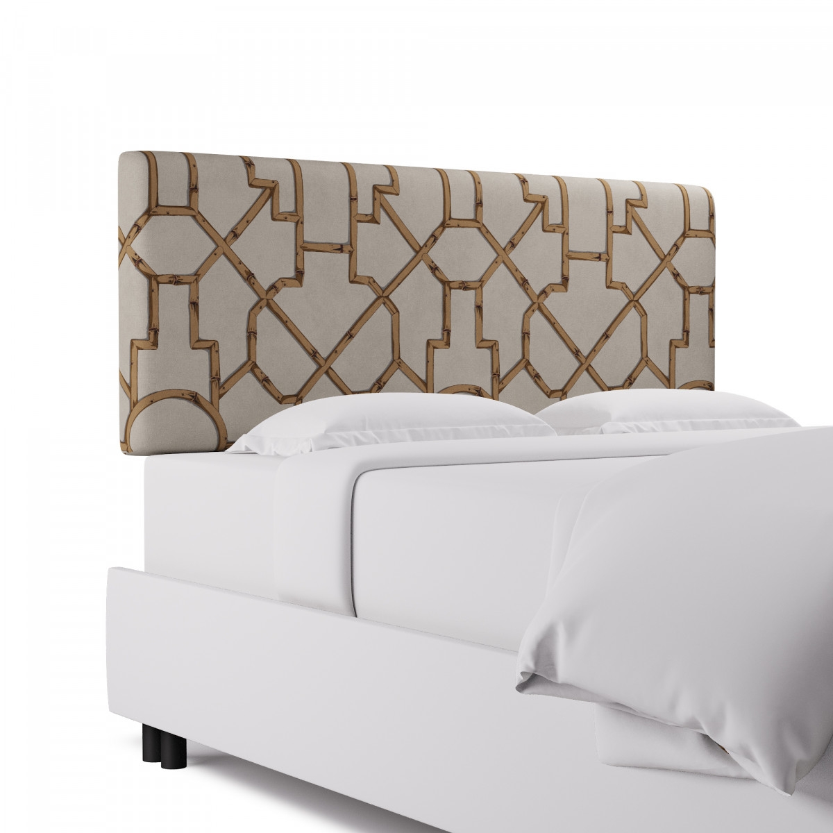 Square Back Headboard, Tan Baldwin Bamboo, Queen - Image 0