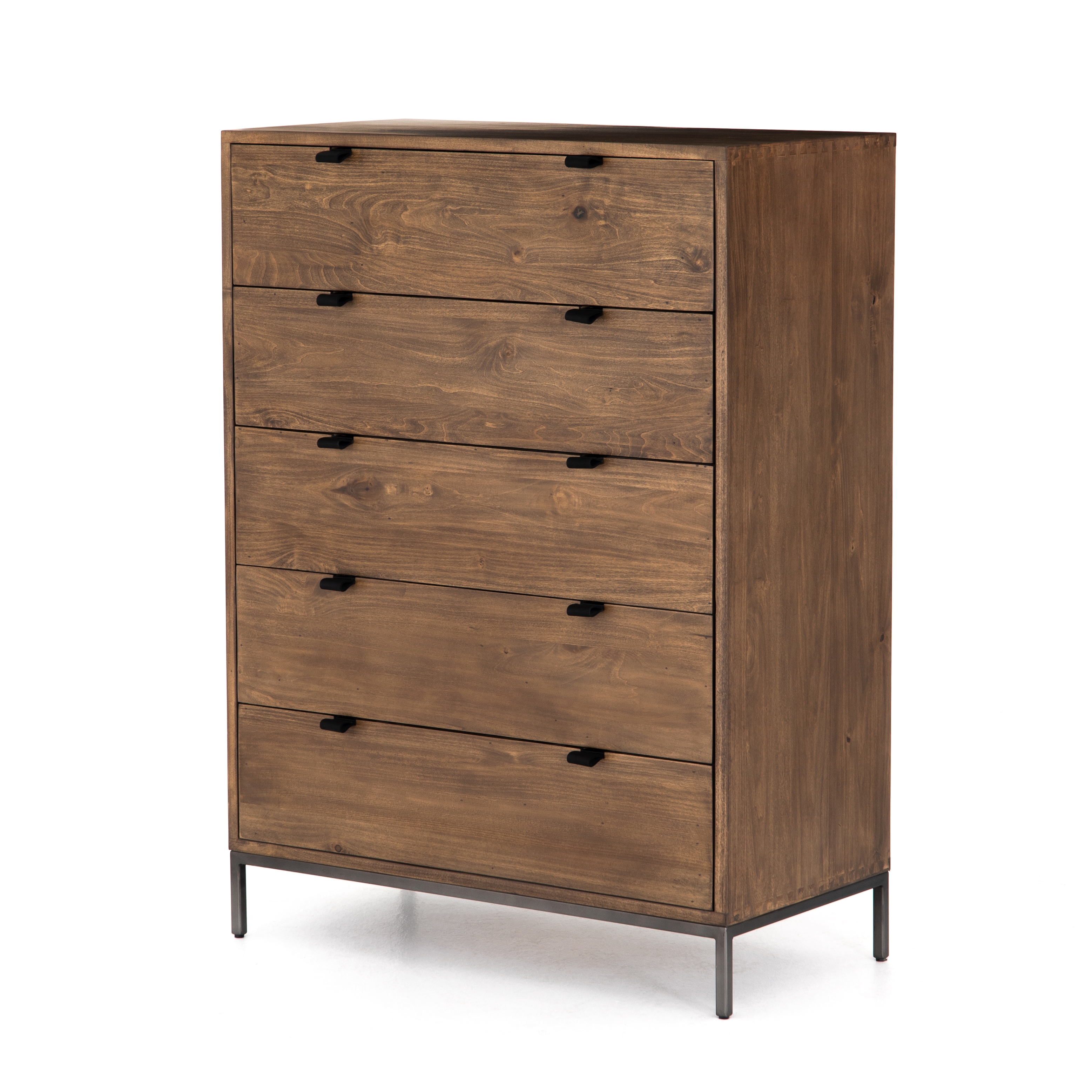 Trey 5 Drawer Dresser-Auburn Poplar - Image 1