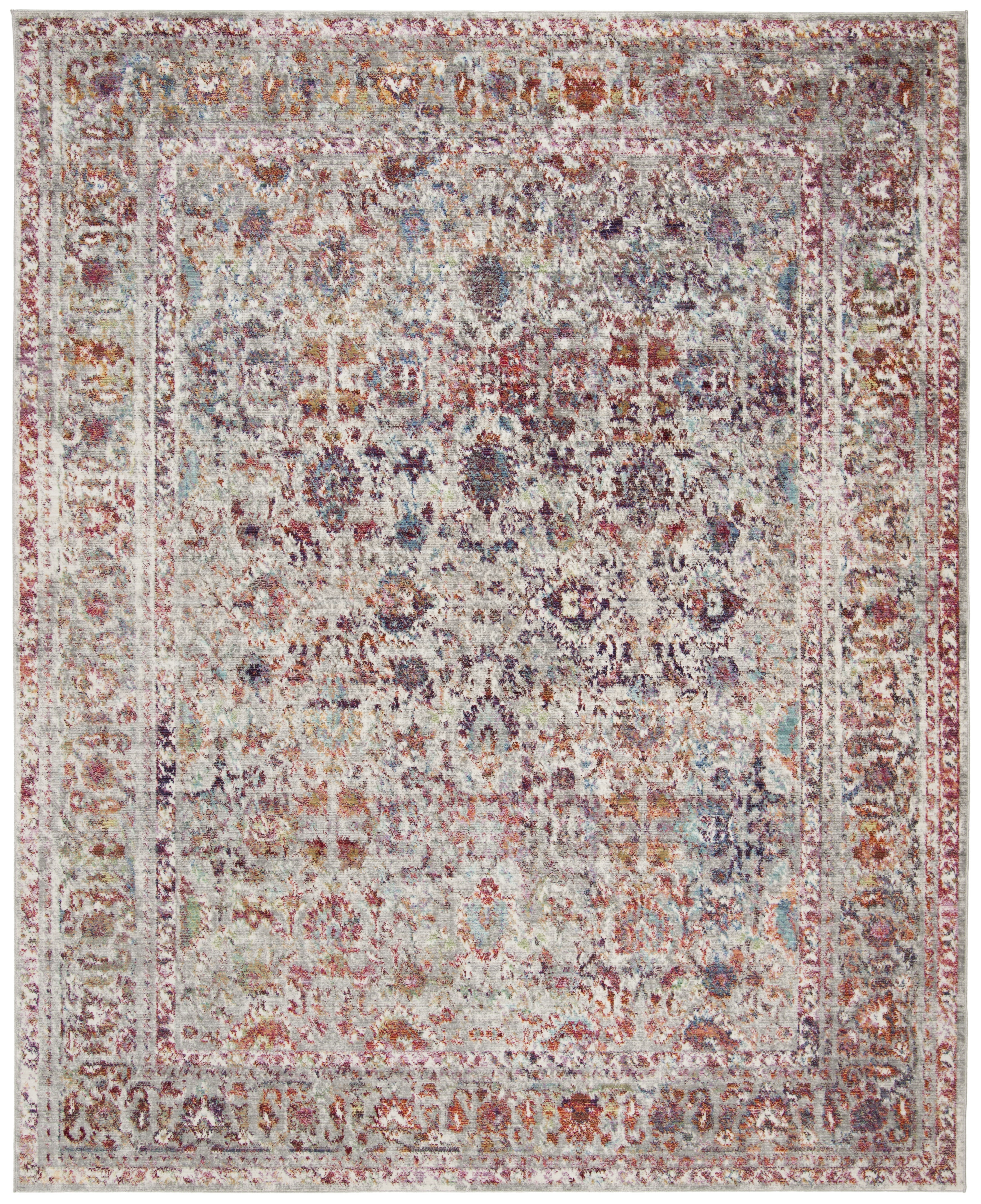 Arlo Home Woven Area Rug, VAL168Q, Grey/Red,  8' X 10' - Image 0