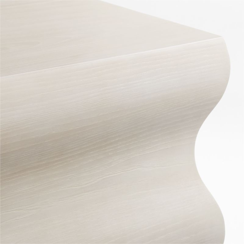 Onda Whitewashed Oak Wood Side Table - Image 4