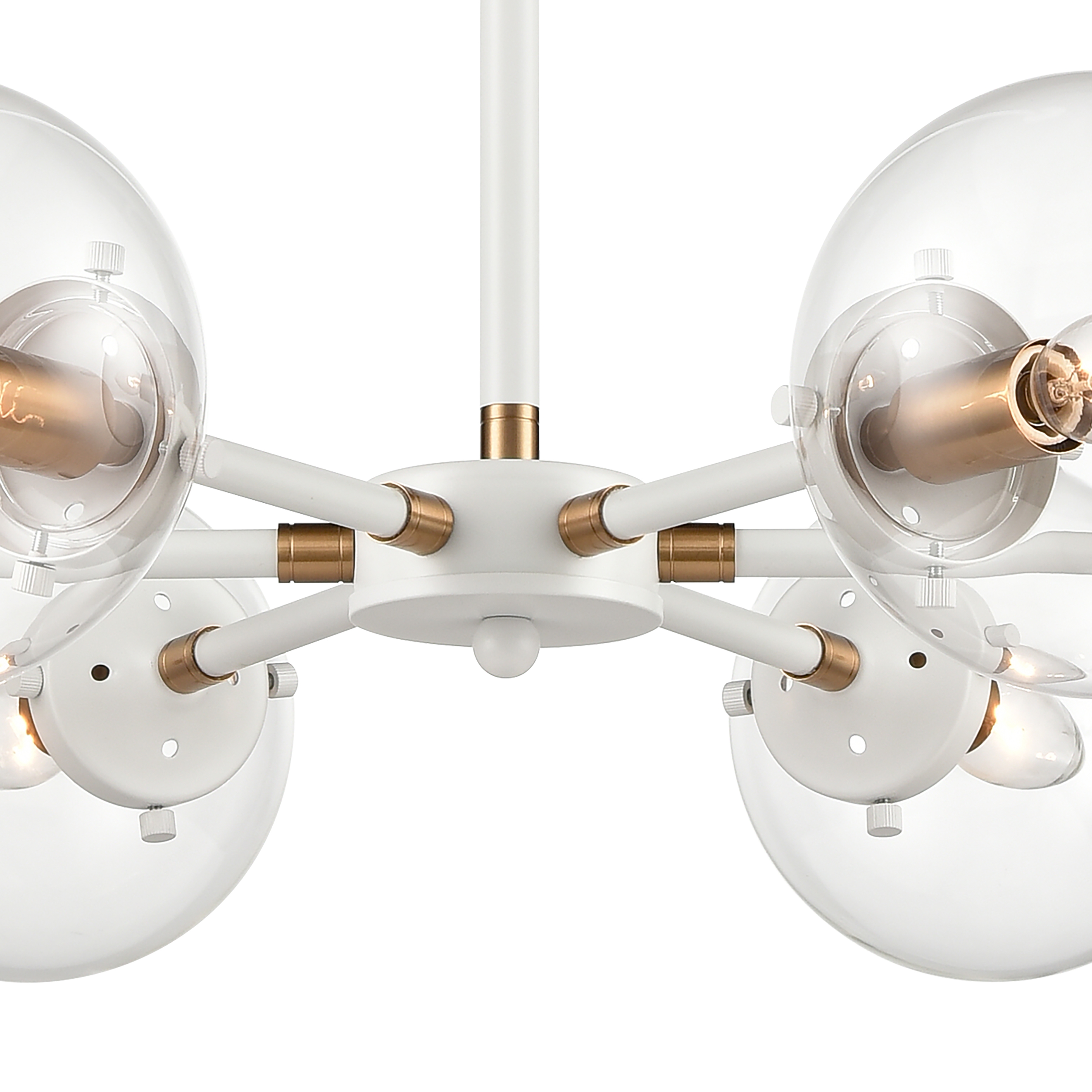 Boudreaux 28'' Wide 6-Light Chandelier - Matte White - Image 2