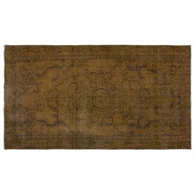 One-of-a-Kind Hertog Hand-Knotted 1960s Turkish Brown 4'10'' x 8'8'' Area Rug - Image 0