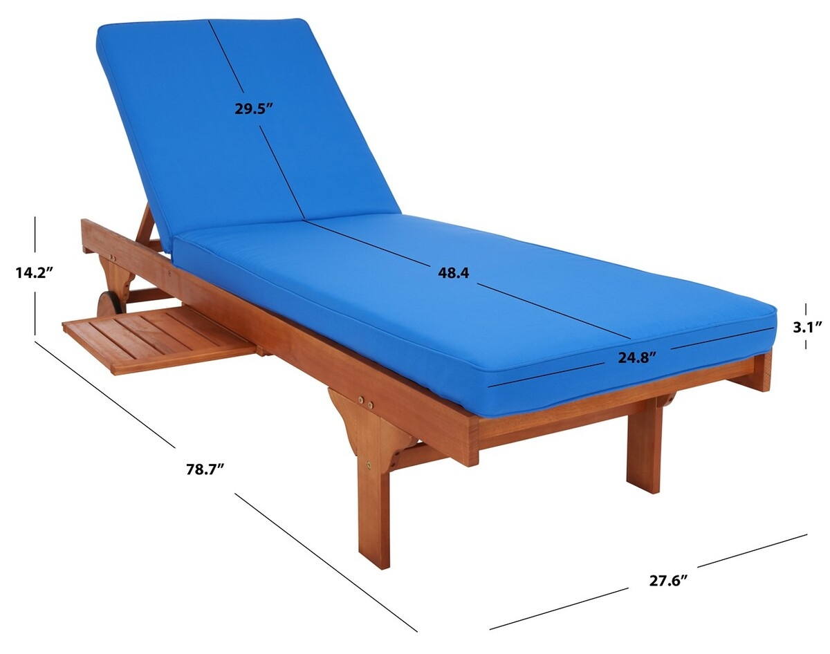 Newport Lounge Chair - Natural/Blue - Safavieh - Image 9
