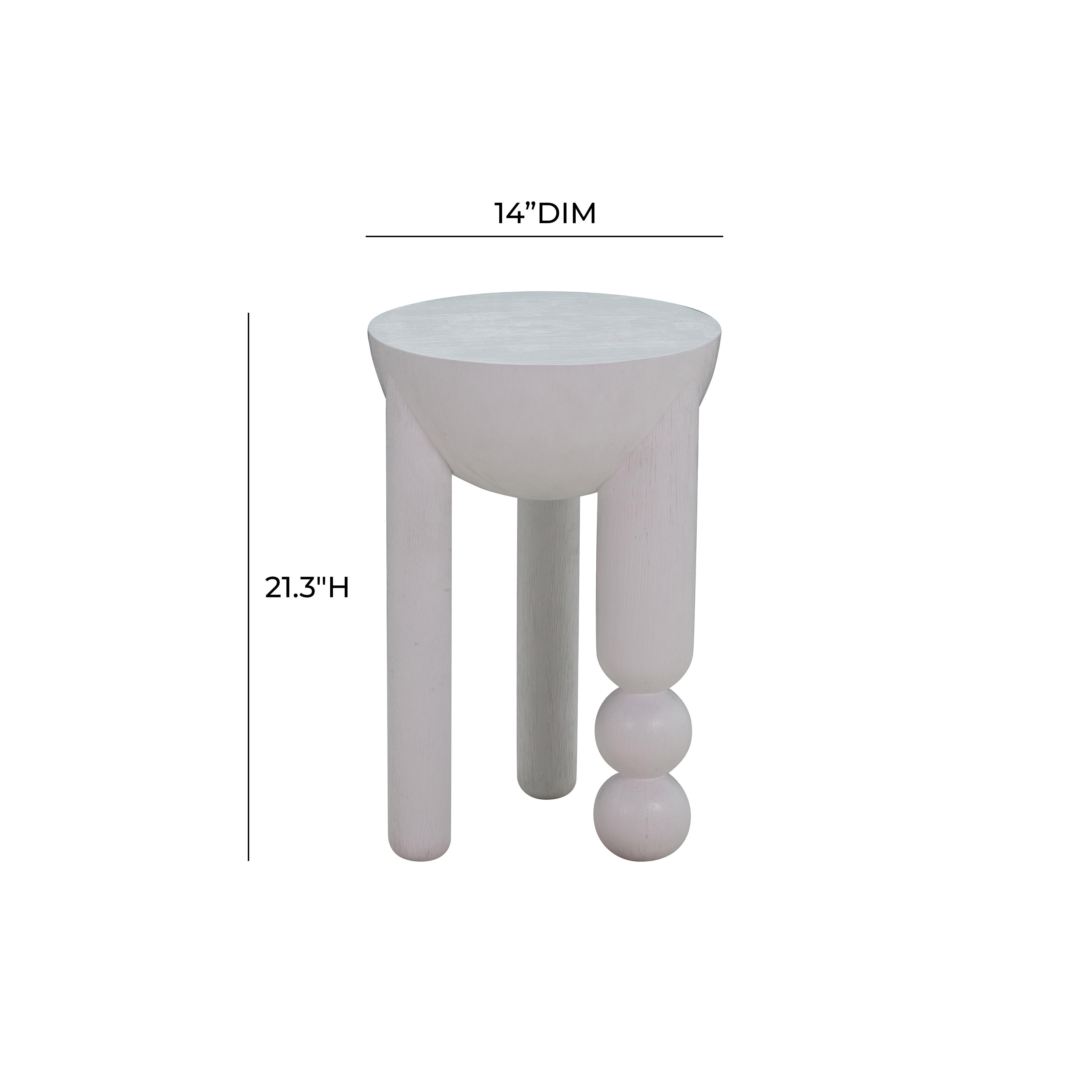 Morse White Wooden Accent Table - Image 6