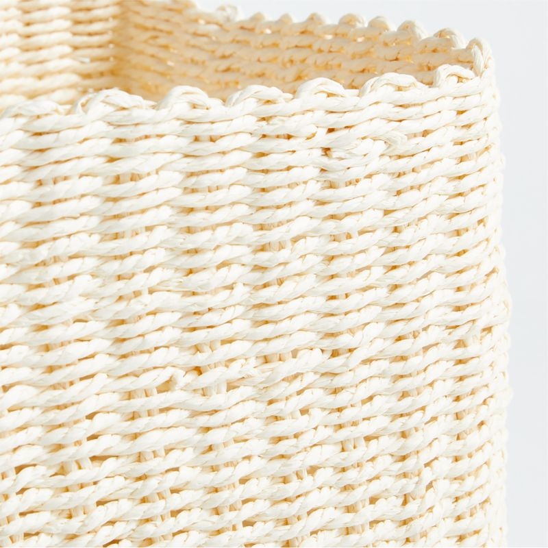 Croft Cream Handwoven Storage Bin - Image 3