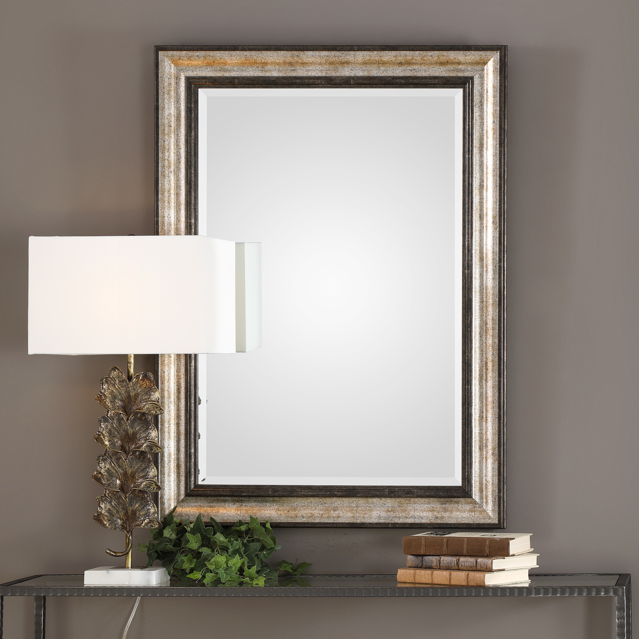 Shefford Antiqued Silver Mirror - Image 1