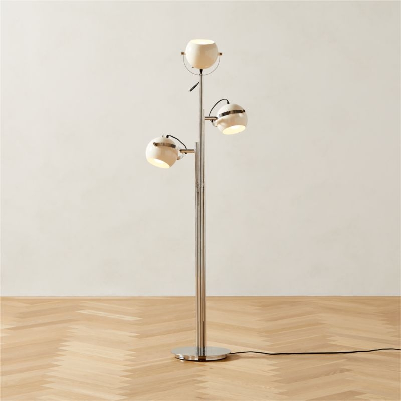 Daltrey White Metal Floor Lamp - Image 1