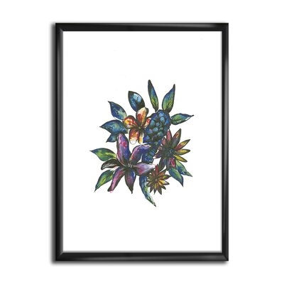 'Tropical Flowers' - Picture Frame Print on Canvas - Image 0