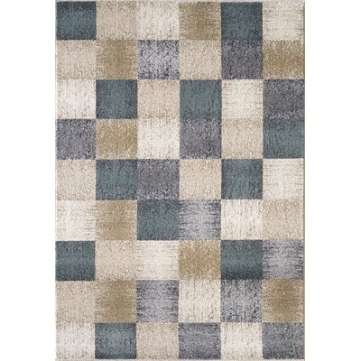 Wilkes-Barre 5617 Ivory Checkered Area Rug - Image 0
