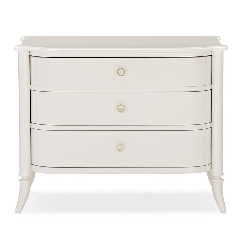 Caracole Classic Oyster Diver 3 Drawer Nightstand - Image 0