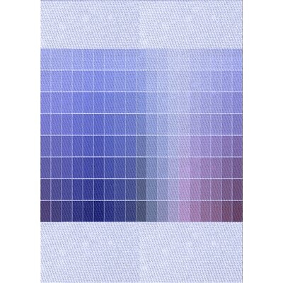 Geometric Wool Blue Rug - Image 0
