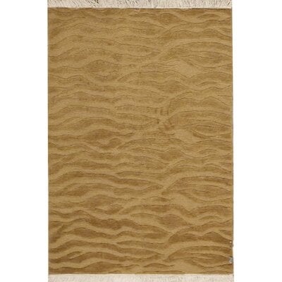 Hand-Knotted Wool Beige/Brown Rug - Image 0