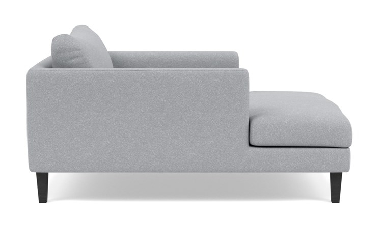Owens Chaise Chaise Lounge with Grey Gris Fabric and Painted Black legs - Image 2