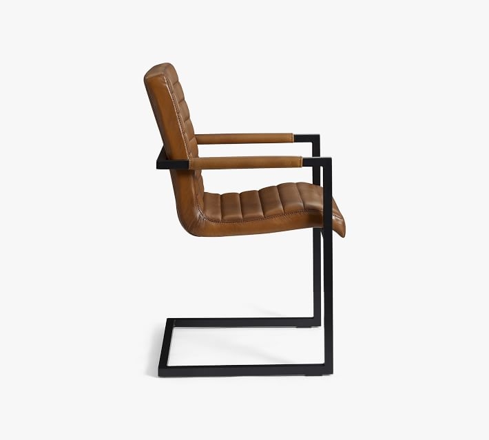 Sabina Leather Desk Chair, Camel - Image 6