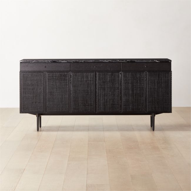 New England 71" Black Ebonized Oak Wood Console Table by Paul McCobb - Image 1