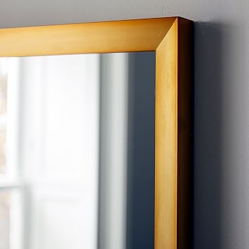 Thick Metal Frame Mirror, Rectangle, Brushed Nickel, 24X36in - Image 3