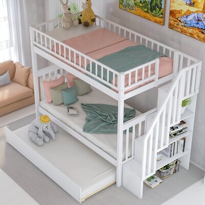 Polebridge Twin over Twin Bunk Bed with Trundle - Image 0