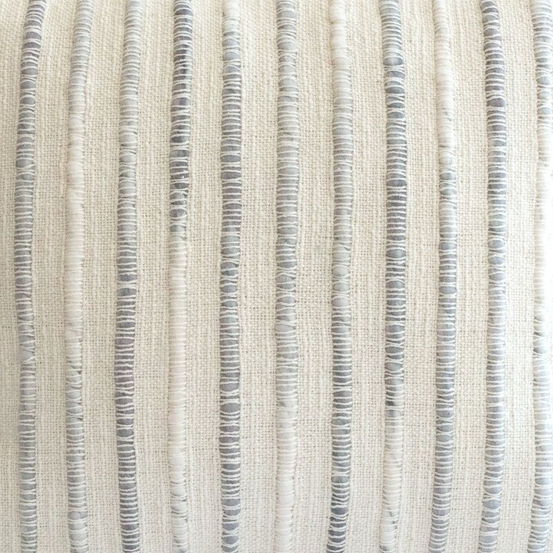 Mini Stripes With Tassels Pillow Cover, Cream 20" x 20" - Image 3