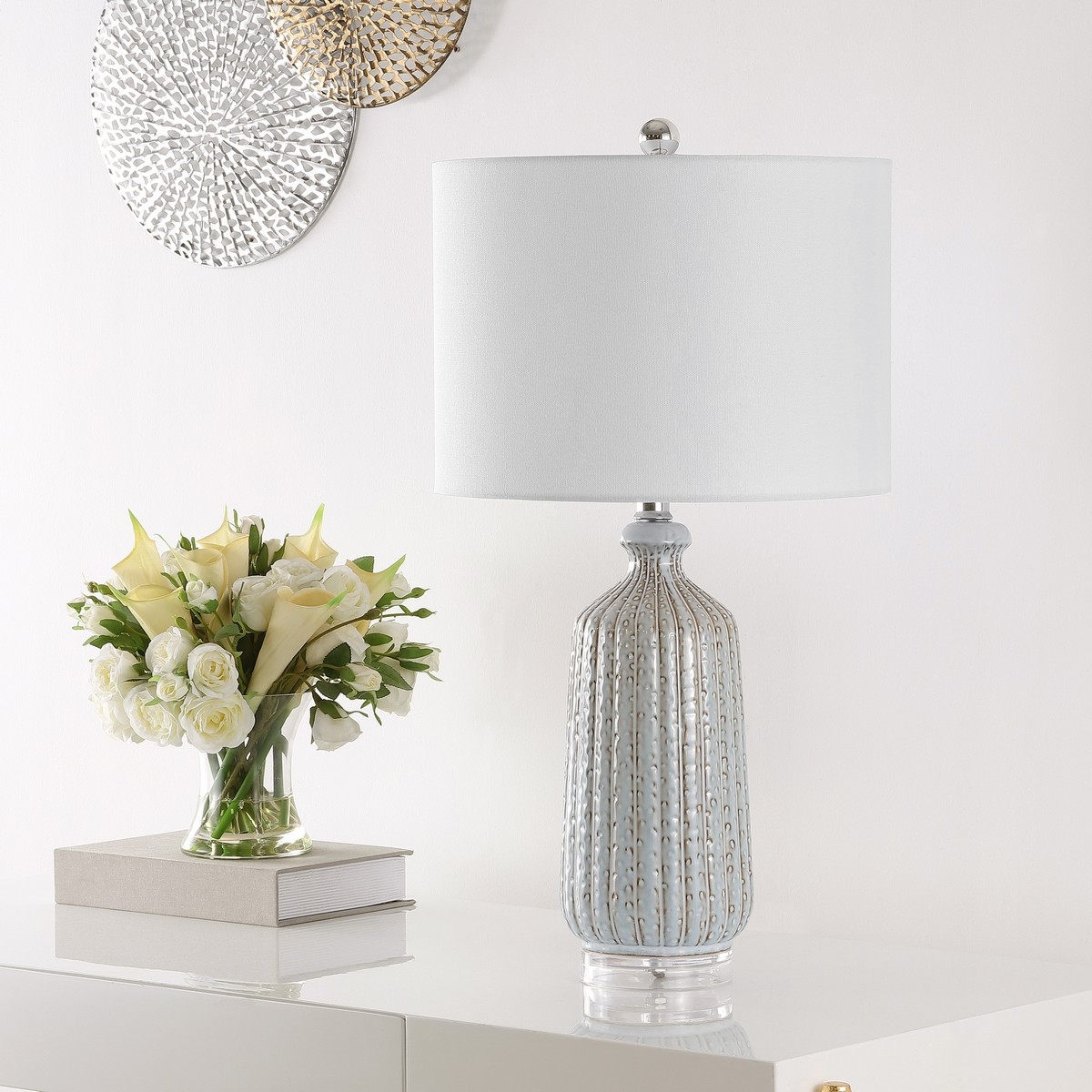 Amberly 26" Table Lamp - Grey - Image 1