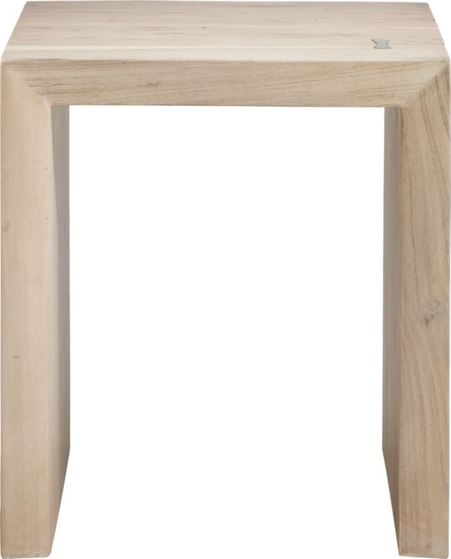 Blanche Bleached Acacia Side Table - Image 1