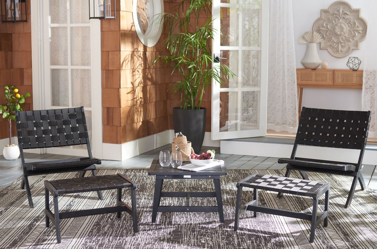 Darryl Living Set - Black/Black - Safavieh - Image 1