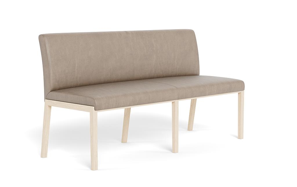 Callen Leather Wood Framed Upholstered Bench - Image 1