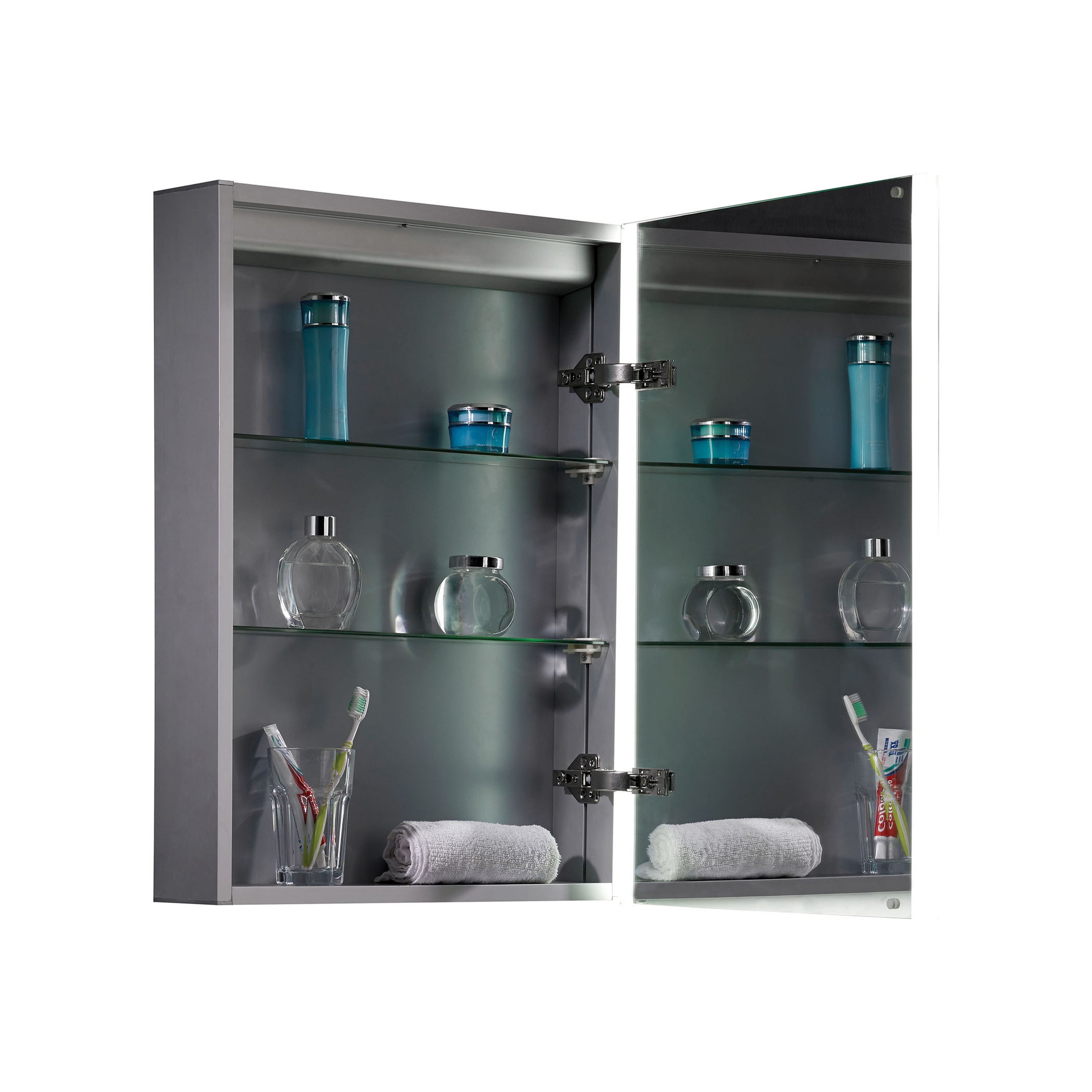 20x27-inch LED Mirrored Medicine Cabinet - Image 3