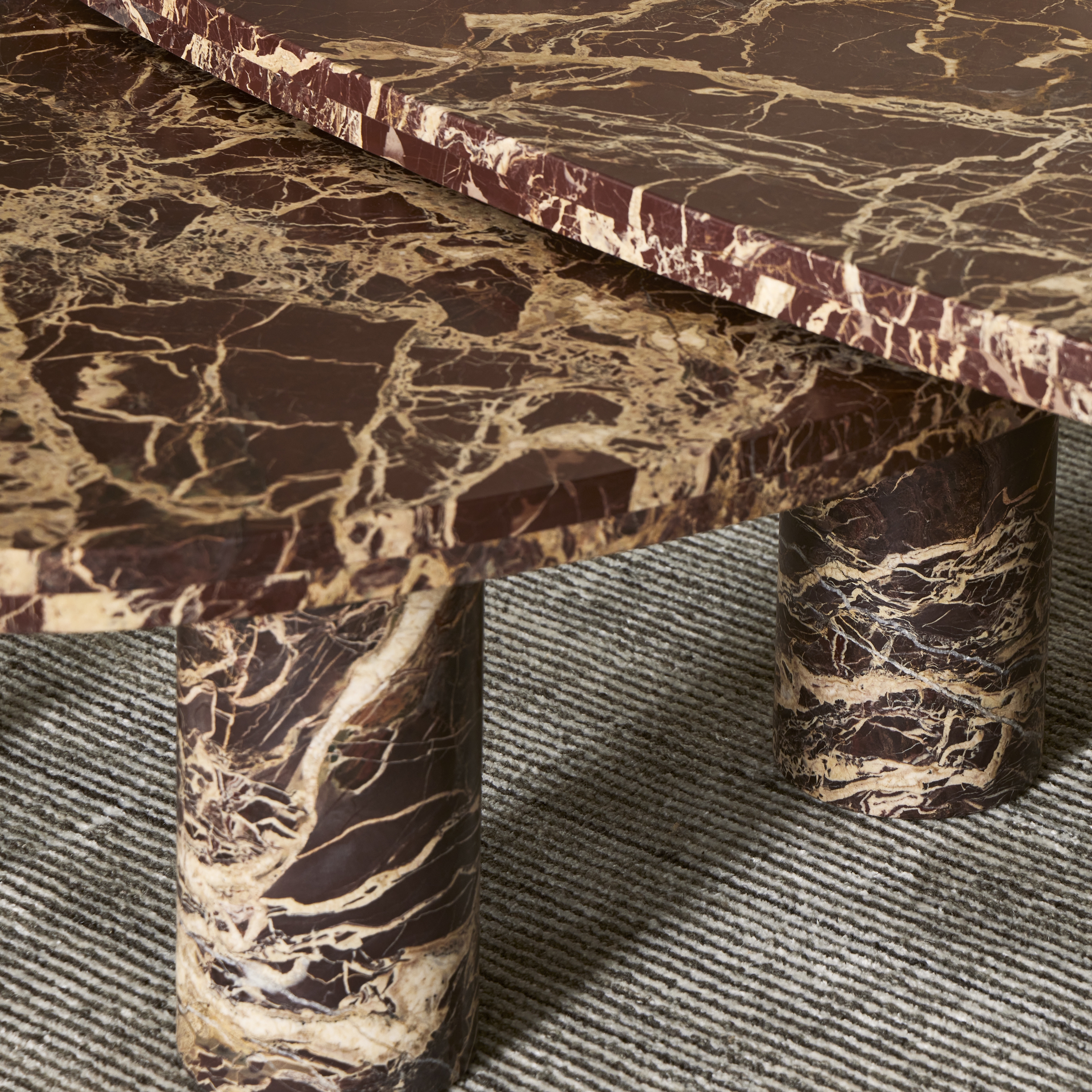 Zion Coffee Table Set-Merlot Marble - Image 10