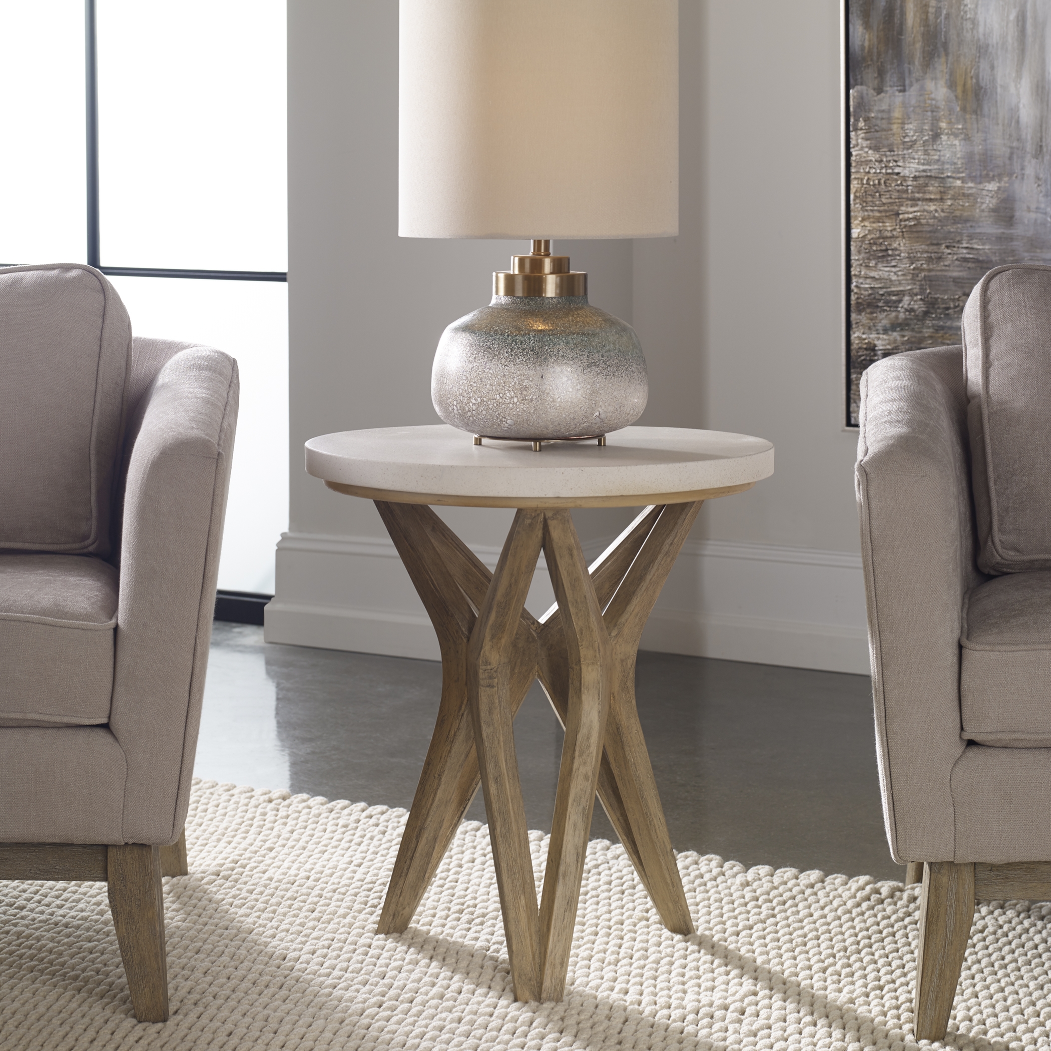 Marnie Limestone Side Table - Image 2