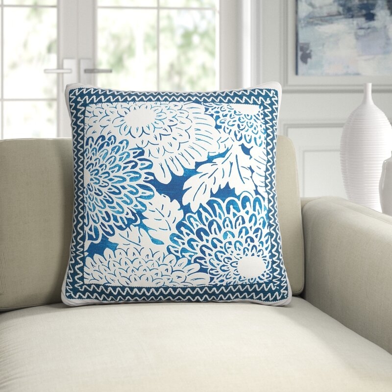 Eastern Accents Indira Ink Throw Square Cotton Pillow Cover & Insert - Image 0