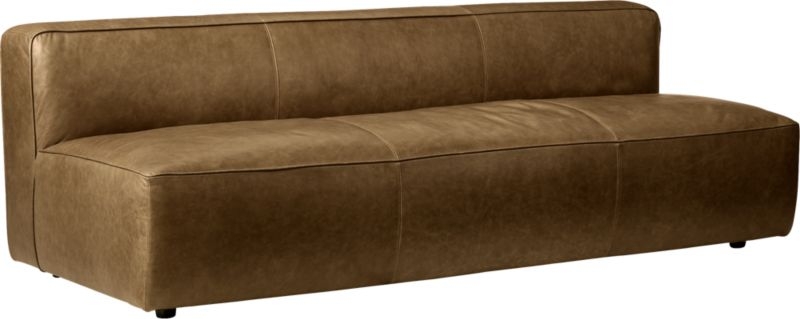 Lenyx Saddle Leather Armless Sofa - Image 2