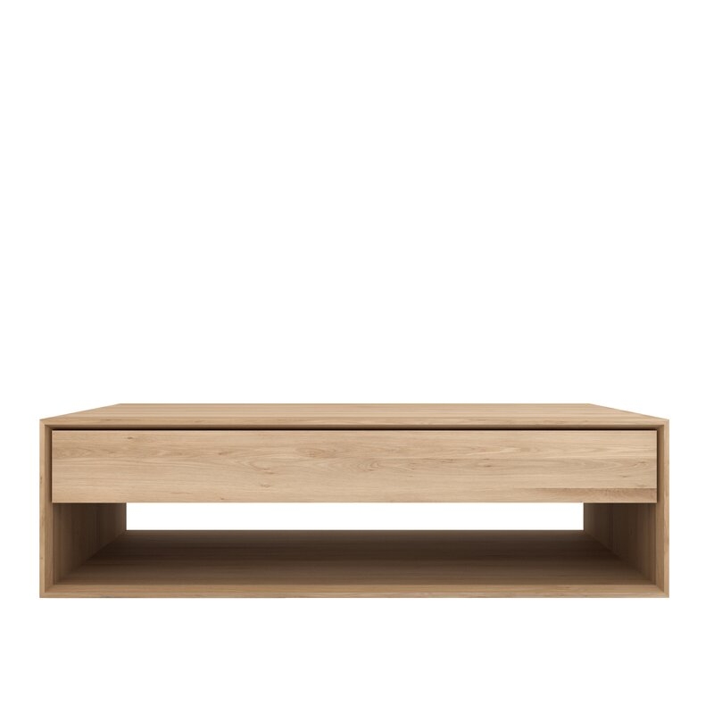 Ethnicraft Nordic Solid Wood Floor Shelf Coffee Table with Storage - Image 0