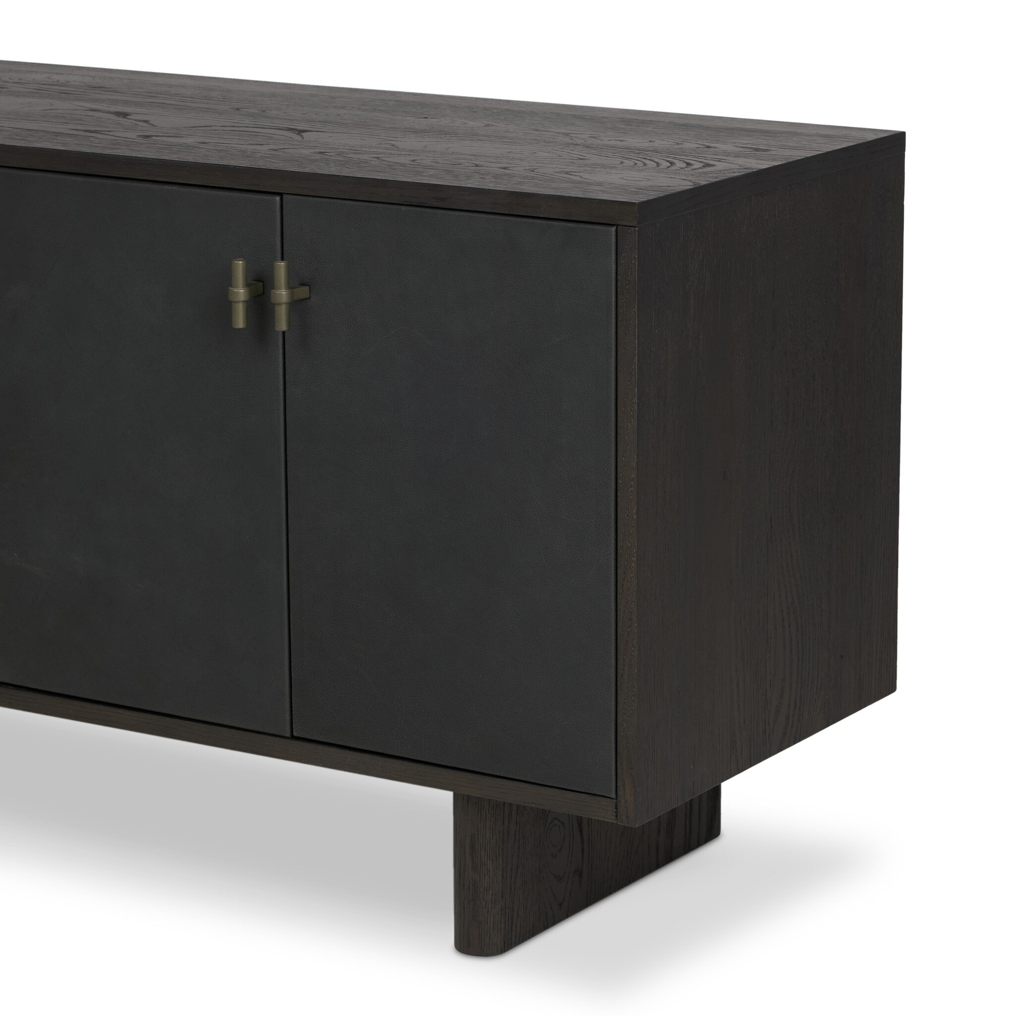 Posada L-Shaped Desk - Worn Black Oak Veneer - Image 8