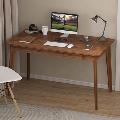 Wooden Home Office Desk Computer Desk With Two Drawers - Image 0