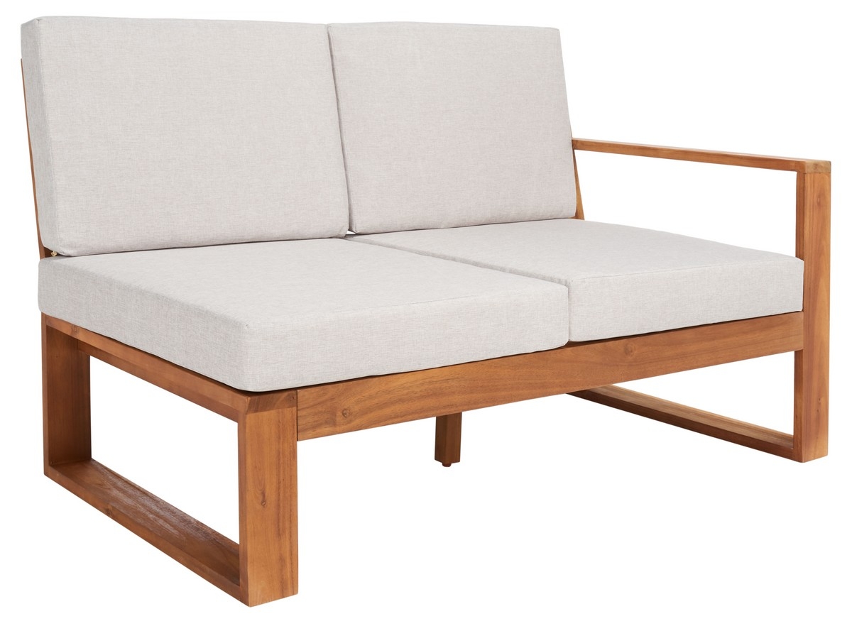 Catryn 4 Pc Outdoor Living Set - Natural/Light Grey - Safavieh - Image 6