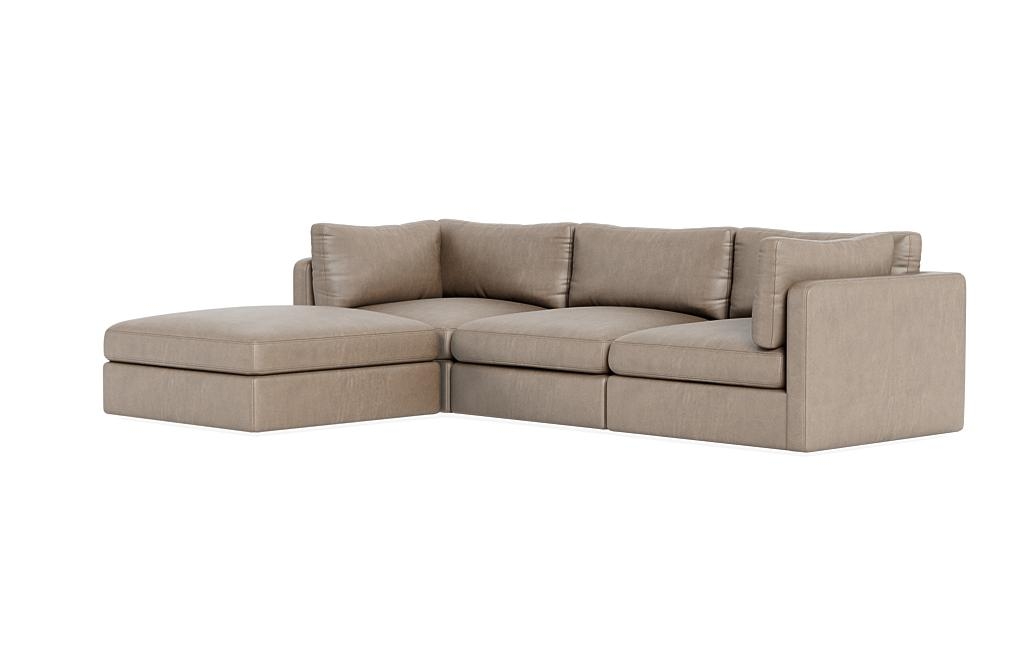 Tatum Leather Modular 3-Seat Chaise Sectional - Image 5