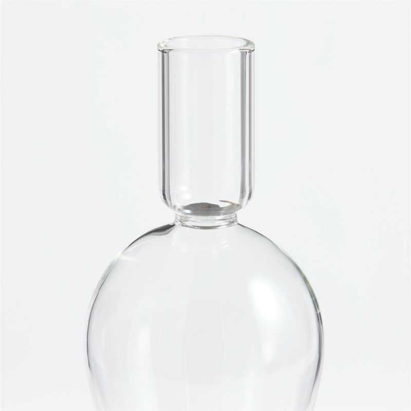 Milano Medium Clear Glass Taper Candle Holder 17" - Image 2