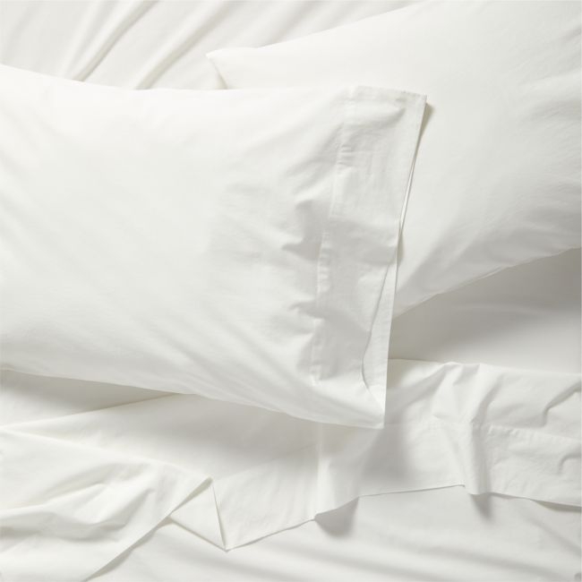Cozy Cloud Pampas Ivory Washed Organic Cotton Kids Queen Sheet Set - Image 0
