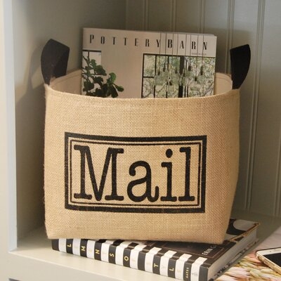 Mail Burlap Storage Fabric Bin