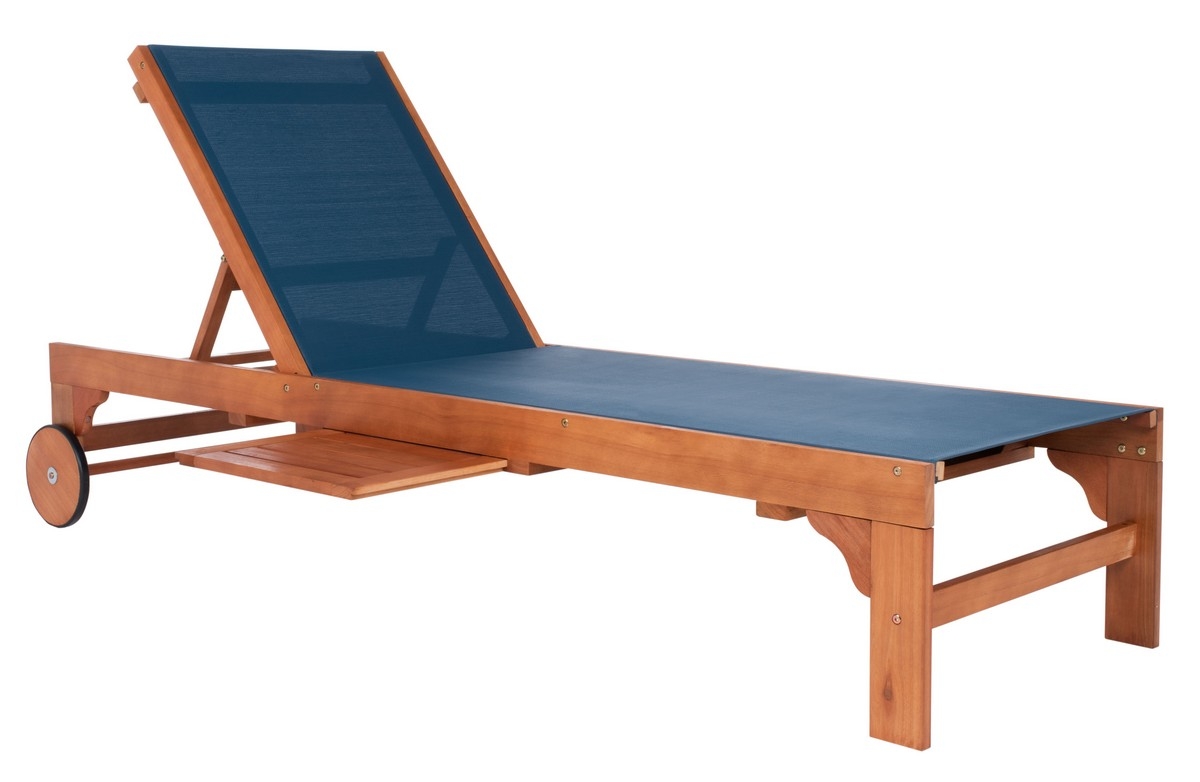 Ralden Sunlounger - Natural/Navy - Safavieh - Image 0