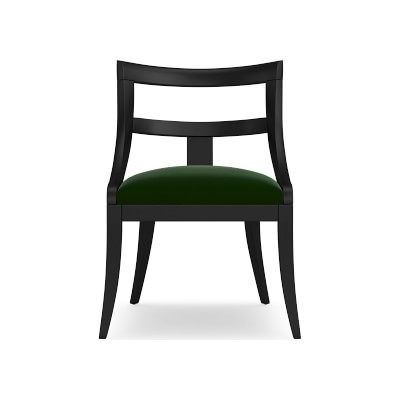 Piedmont Dining Side Chair, Signature Velvet, Emerald, Ebony Leg - Image 0