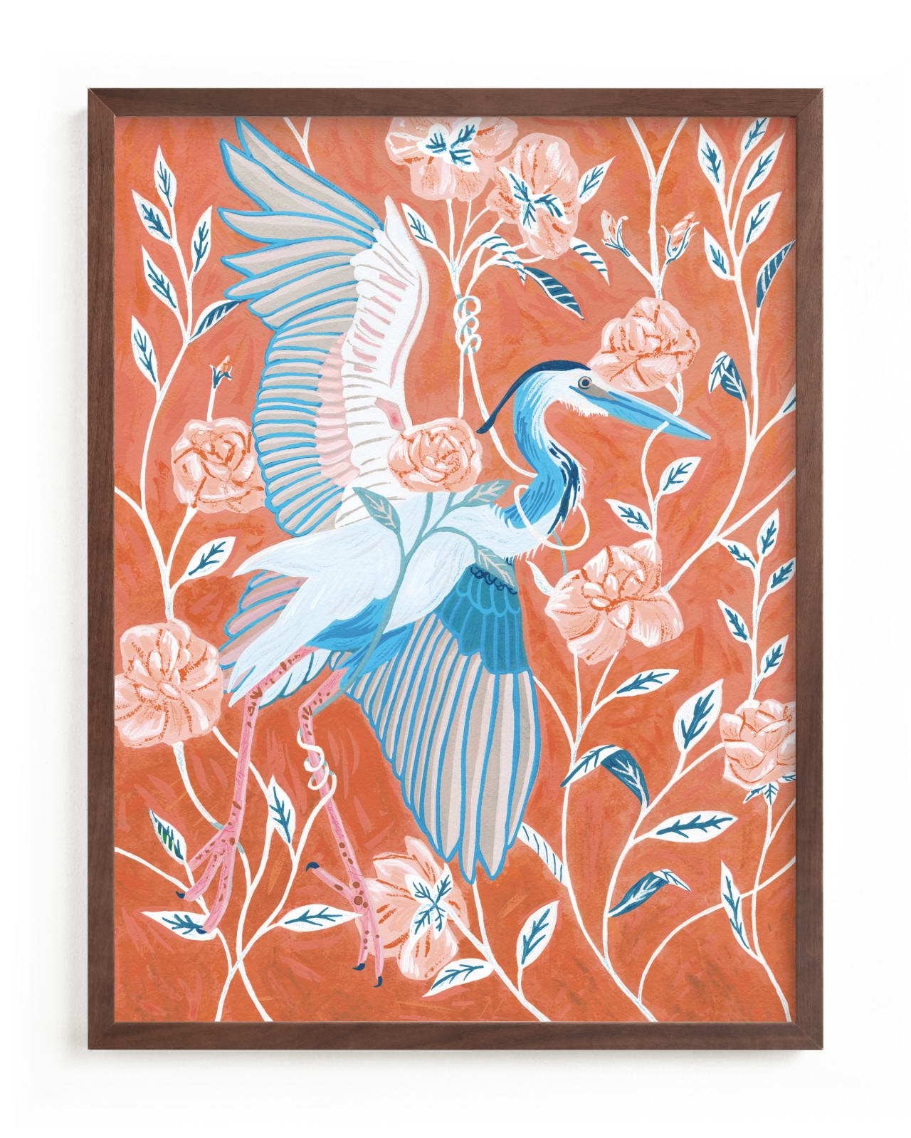 Blue Heron With Blossoms Limited Edition Fine Art Print 2 - Image 0