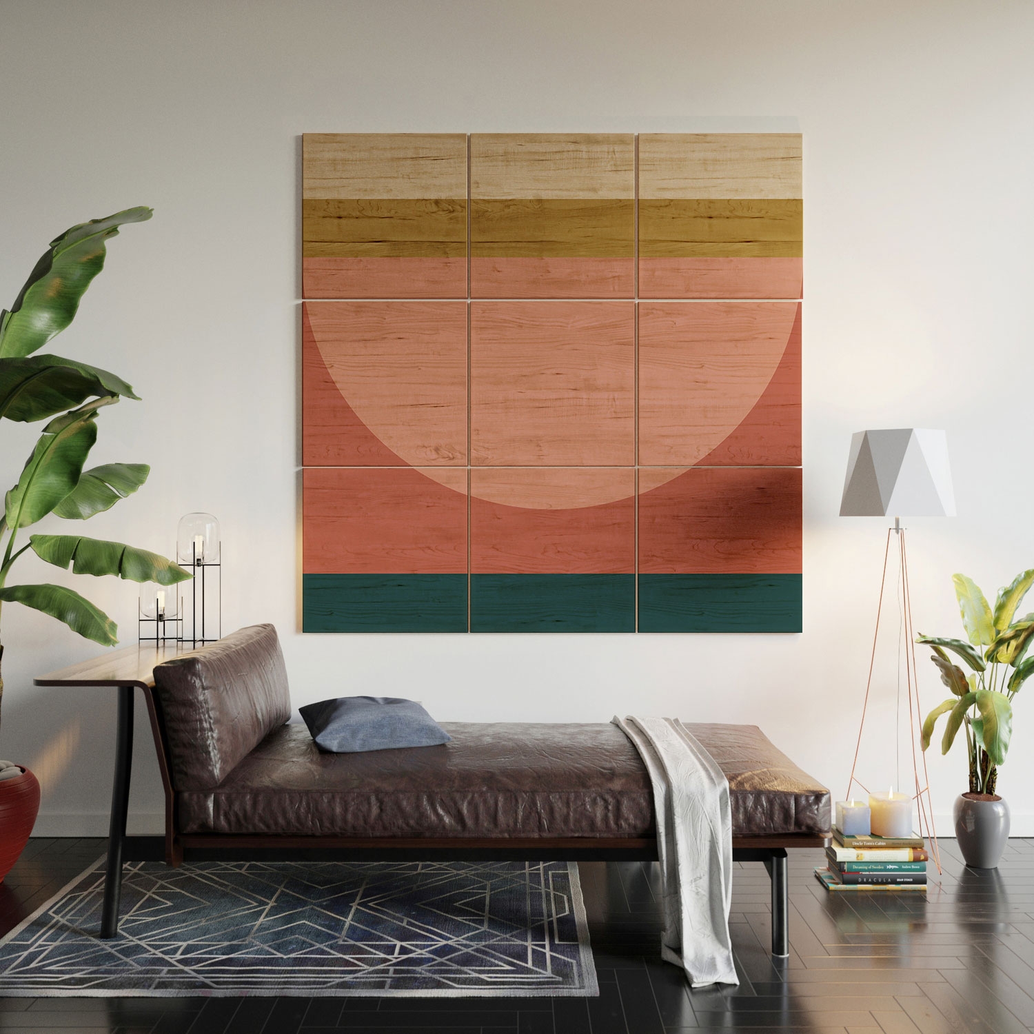 Maximalist Geometric 03 by The Old Art Studio - Wood Wall Mural3' X 3' (Nine 12" Wood Squares) - Image 2